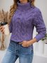 Women Plain Long Sleeve Comfy Casual Sweater