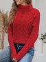 Women Plain Long Sleeve Comfy Casual Sweater