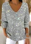 Women Cotton Polka Dots Long Sleeve Comfy Casual Sweater