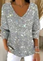 Women Cotton Polka Dots Long Sleeve Comfy Casual Sweater