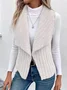 Plain Casual Regular Fit New Autumn And Winter Fashion Casual Simple Sleeveless Versatile Jacket Vest