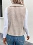 Plain Casual Regular Fit New Autumn And Winter Fashion Casual Simple Sleeveless Versatile Jacket Vest