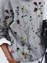 Women Floral Long Sleeve Comfy Casual Printing Sweater