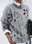 Women Floral Long Sleeve Comfy Casual Printing Sweater