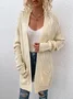 Women Spring/Fall Outerwear Vintage Split Joint Plain Long Sleeve Jacket