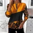 Casual Stand Collar Geometric Sweatshirt