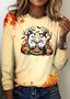 Vintage Animal Crew Neck Long Sleeve T-shirt