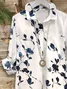Shirt Collar Regular Sleeve Long Sleeve Floral Buckle Regular Loose Button Up Shirt Shirt For Women