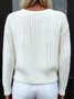 Women Wool/Knitting Plain Long Sleeve Comfy Casual Cardigan