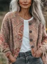 Women Floral Long Sleeve Comfy Vintage Printing Cardigan