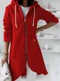 Women Spring/Fall Outerwear Vintage Split Joint Plain Long Sleeve Hoodie Jacket