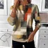 Casual Stand Collar Geometric Sweatshirt