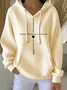 Casual Hoodie Text Letters Hoodie