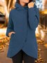 Women Spring/Fall Outerwear Casual Plain Long Sleeve Hoodie Jacket