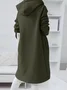 Women Spring/Fall Outerwear Vintage Split Joint Plain Long Sleeve Hoodie Jacket