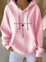 Casual Hoodie Text Letters Hoodie
