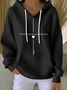 Casual Hoodie Text Letters Hoodie