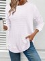 Casual Striped Crew Neck Long Sleeve T-shirt