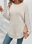Casual Striped Crew Neck Long Sleeve T-shirt