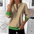 Casual Stand Collar Geometric Sweatshirt