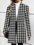 Women Spring/Fall Outerwear Vintage Printing Geometric Long Sleeve Stand Collar Jacket