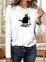 Vintage Animal Crew Neck Long Sleeve T-shirt