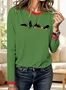 Vintage Animal Crew Neck Long Sleeve T-shirt