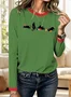 Vintage Animal Crew Neck Long Sleeve T-shirt