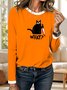 Vintage Animal Crew Neck Long Sleeve T-shirt