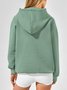 Casual Hoodie Plain Sweatshirt Split Joint