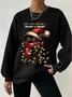 Casual Crew Neck Christmas Sweatshirt