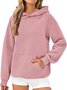 Casual Hoodie Plain Sweatshirt Split Joint