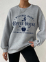Casual Crew Neck Halloween Sweatshirt