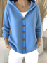 Women Cotton Floral Long Sleeve Comfy Casual Cardigan