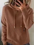 Women Plain Long Sleeve Comfy Vintage Sweater