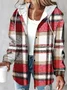 Women Spring/Fall Outerwear Vintage Printing Striped Long Sleeve Stand Collar Jacket