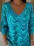 Women Cotton Ombre Long Sleeve Comfy Casual Sweater