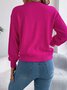 Women Cotton Geometric Long Sleeve Comfy Casual Sweater