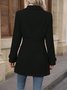 Women Spring/Fall Outerwear Casual Plain Long Sleeve Shawl Collar Jacket