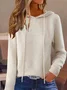Women Plain Long Sleeve Comfy Vintage Sweater