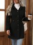 Women Spring/Fall Outerwear Casual Plain Long Sleeve Shawl Collar Jacket