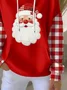 Casual Hoodie Plaid Hoodie Printing