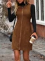 Women Plain Summer Split Joint Dress Crew Neck Sleeveless Tank A-Line Dress