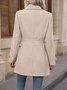 Women Spring/Fall Outerwear Casual Plain Long Sleeve Shawl Collar Jacket