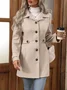 Women Spring/Fall Outerwear Casual Plain Long Sleeve Shawl Collar Jacket