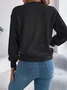 Women Cotton Geometric Long Sleeve Comfy Casual Sweater