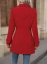 Women Spring/Fall Outerwear Casual Plain Long Sleeve Shawl Collar Jacket