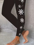 Women Christmas Casual All Season Printing Long Leggings