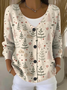 Women Christmas Long Sleeve Comfy Casual Cardigan