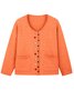 Women Multicolor Block Long Sleeve Comfy Vintage Cardigan